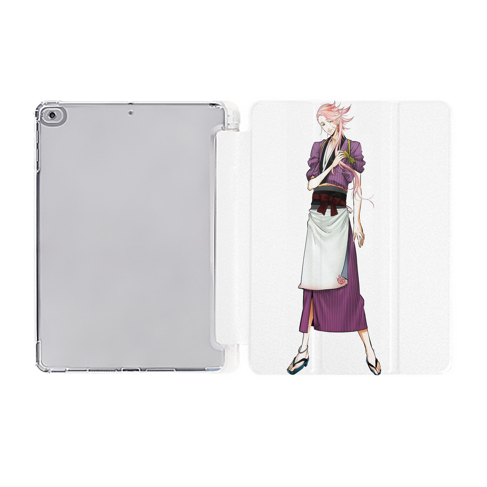 （画像用） 刀剣乱舞 Touken Ranbu IPad ケース ペン収納付き 三つ折りスタンド PUレザー×シリコン 対応機種9.5/10.5/10.9インチ